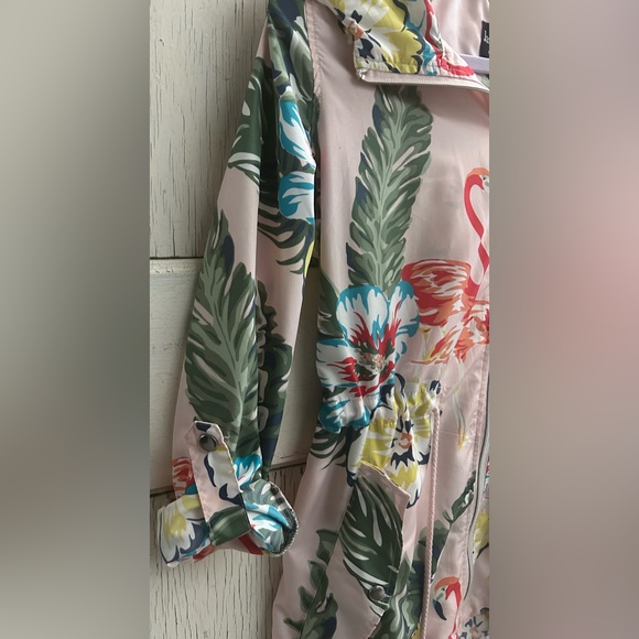 🦩🦩🦩BOHO PINK FLAMMENGO HOODED WIND BREAKER JACKET🦩🦩🦩 - Picture 12 of 13